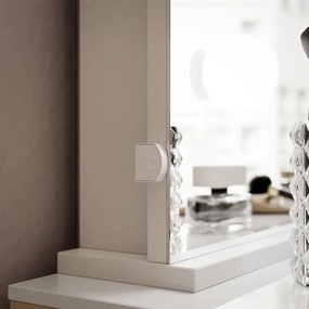 TOALETNÝ STOLÍK NESSIE ELITE 2 BIELY LESK + ZLATÝ