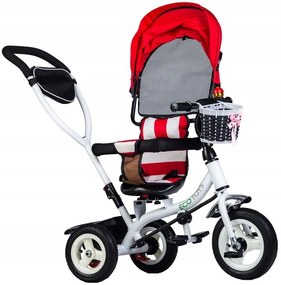 Eco Toys Trojkolka červená s otačaním sedadla