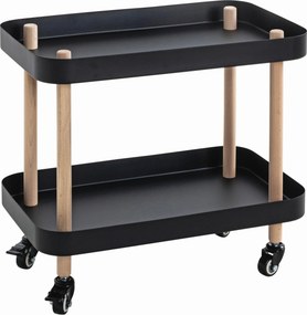 XXXLutz SERVÍROVACÍ VOZÍK, prírodná farba, čierna, farba buka, 50/30/47 cm - Barový nábytok - 001931044302