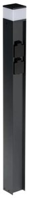 Kanlux 38767-Vonkajšia lampa s 2 zásuvkami DASTEN 1xG9/11W/230V 80 cm IP44 čierna KX2584