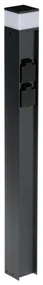 Kanlux 38767-Vonkajšia lampa s 2 zásuvkami DASTEN 1xG9/11W/230V 80 cm IP44 čierna KX2584