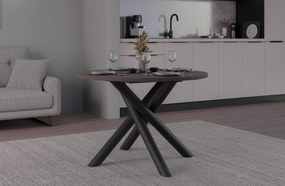 Okrúhly jedálenský stôl 110 cm Ossla (orech). Vlastná spoľahlivá doprava až k Vám domov. 1116738