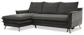 Tmavosivá rozkladacia rohová pohovka (ľavý roh) Charming Charlie – Miuform