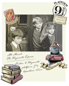 Umelecká tlač Harry Potter - Hermiona, Harry a Ron