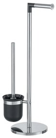 WENKO 21836800 - WC kefa PARUS 25,5x57 cm nerezová/strieborná/čierna 21836800
