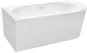 Voľne stojaca vaňa rohová Avita A-Line 150/75 L + sifón klik-klak zlatistý s prepadom slim