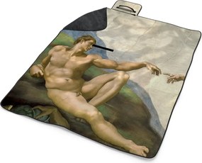 Sablio Plážová deka Stvorenie Adama - Michelangelo Buonarroti: 200x140 cm