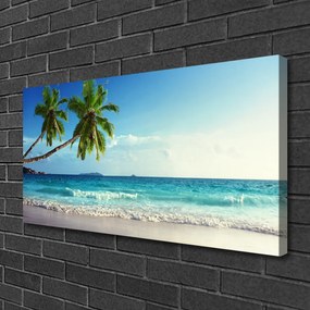 Obraz Canvas More pláž palma krajina 140x70 cm