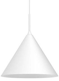 Závesné svietidlo Capital, 1x biele kovové tienidlo, (fi 32cm), w