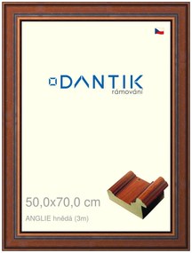 DANTIK rám na obraz 50x70 | ANGLIE hnědá (Plexi Čiré)