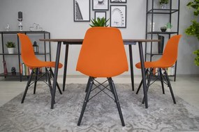 Set troch jedálenských stoličiek OSAKA oranžové (čierne nohy) 3ks