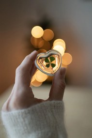 räder Sklenená dekorácia Heart with Clover