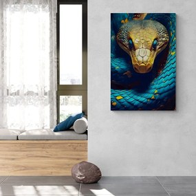 Obraz modro-zlatý had Varianta: 40x60