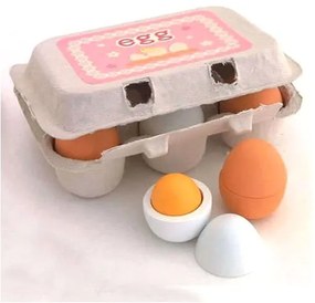 KIK Drevené vajíčka v krabičke 6 ks, KX7273