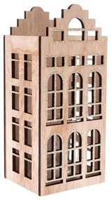 svietnik - drevený domček 10x22,5x9 cm