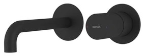 Sapho Sapho, ULTRATAP 2-prvková podomietková umývadlová batéria, hubica 20cm, čierná mat, UT018TB