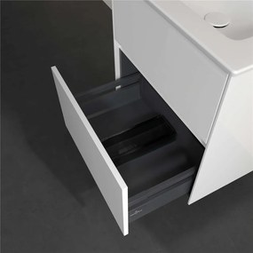 VILLEROY &amp; BOCH Collaro závesná skrinka pod umývadlo, 2 zásuvky, 561 x 480 x 610 mm, Glossy White, C14200DH