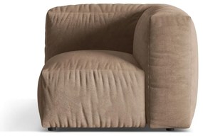 Svetlohnedý zamatový modul pohovky (variabilný) Martina – Micadoni