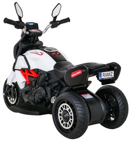 Motorka na batérie pre deti FAST TOURIST  - biela