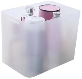 Plastový úložný organizér Pure Box A5 vysoký, mliečny 24,2 x 15,5 x 18,2 cm