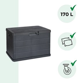Úložný box BETA, 170L, 78x55x52cm, antracitová I.P.A.E-Progarden