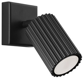 Bodové svietidlo Karbon, 1x čierne kovové tienidlo, (možnosť polohovania)