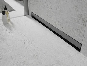 Mexen Flat Wall, sprchový žľab na stenu 2v1, 70 cm, brúsený grafit, 1E30070
