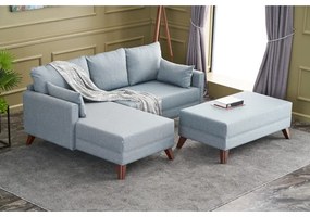 Svetlomodrá rohová pohovka (ľavý roh) Bella – Balcab Home