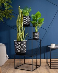 STOJAN NA KVETINÁČ KASKADA1 85X40X40 CM ČIERNA