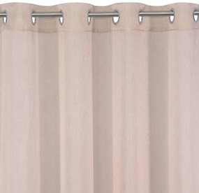 Krásna matná jednofarebná ružová záclona so zavesením na kruhy Dĺžka: 250 cm