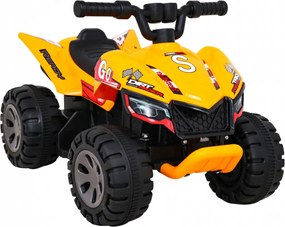 Ramiz Najrýchlejšia batériová štvorkolka pre deti Žltá + 25W motor