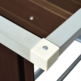 Záhradná kôlňa na drevo z galvanizovanej ocele 163x83x154 cm hnedá