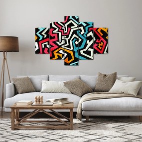 Obraz grafické abstrakcie (150x105 cm)