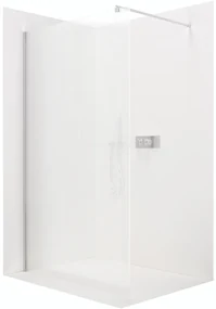 CERANO - Sprchová zástena Walk-in Onyx Ľ/P - guľatá vzpera - chróm, ryhované sklo - 130x200 cm, CER-CER-8050BD319