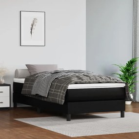 Boxspring posteľ s matracom čierna 80x200 cm umelá koža 3144225