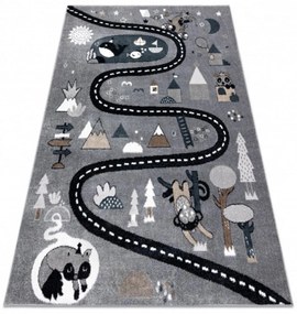 Detský kusový koberec Cesta z mesta sivý 200x290cm