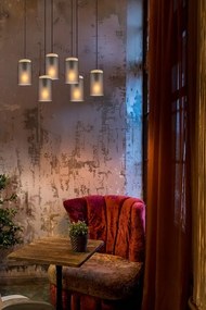 Toolight Toolight, závesné svietidlo 6xE27, APP1813-6CP, šedá-čierna, OSW-00663