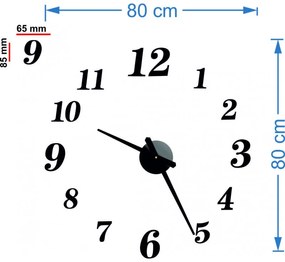 STYLESA trendy nástenné hodiny z plexiskla 2D  CONNIE P004 čierne