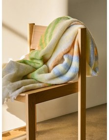 Žltá/zelená deka s prímesou vlny 140x200 cm Loom – Hübsch