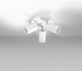 Stropné svietidlo Ring, 1x biele kovové tienidlo, (možnosť polohovania)