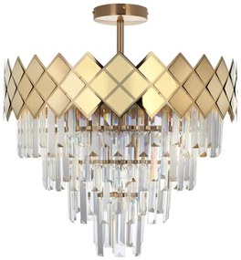 Luster na tyči CARISMA 9xE14/40W/230V zlatá