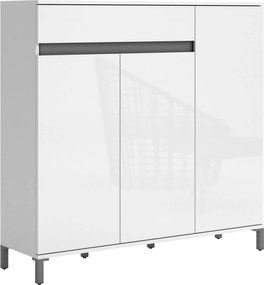 XXXLutz SKRINKA NA TOPÁNKY, biela, 120/115/34 cm Xora - Online Only drobný nábytok - 001027002102