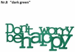Don't worry be happy dekorácia na stenu čierna