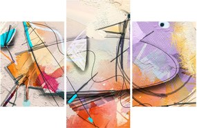 Obraz - Abstrakcia, vtáčik (90x60 cm)