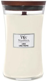 WoodWick Vonná sviečka váza veľká Linen, 609 g