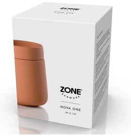 Oranžový kameninový kúpeľňový organizér na vatové tampóny Nova One – Zone