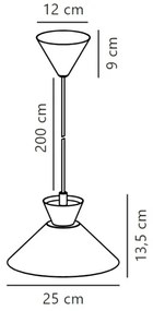 Nordlux - Luster na lanku DIAL 1xE27/40W/230V šedá