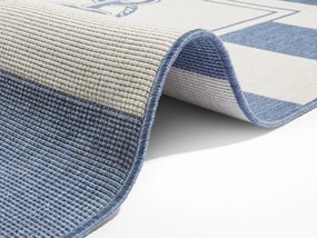 Hanse Home, Kusový koberec Twin Supreme 104143 Blue / Cream – na von aj na doma, 80x150, modrá, chodba / predsieň