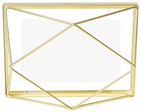 Kovový stojací/na stenu rámček v zlatej farbe 15x20 cm Prisma – Umbra