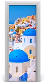 Fototapeta samolepiace na dvere mesto Santorini 95x205 cm